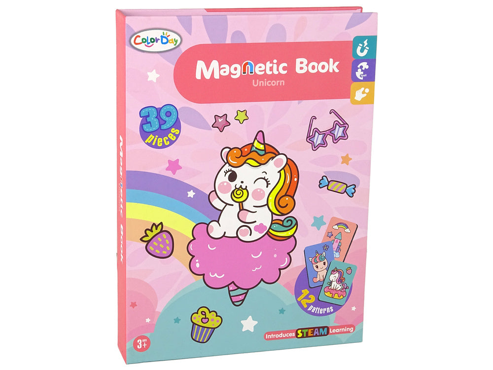Livro puzzle magnético unicórnios