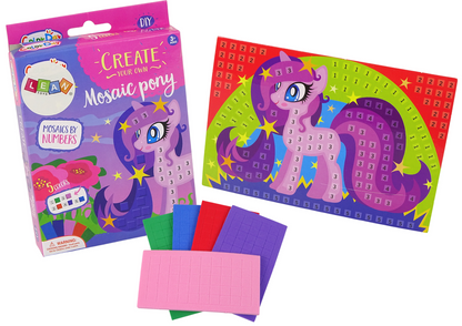Mosaico colorido DIY pony