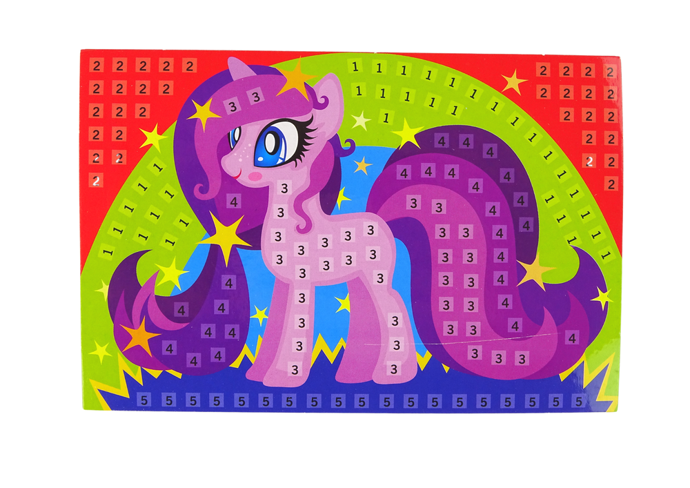 Mosaico colorido DIY pony