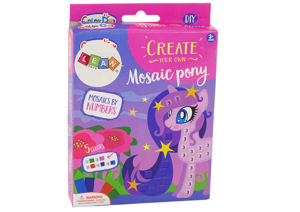 Mosaico colorido DIY pony