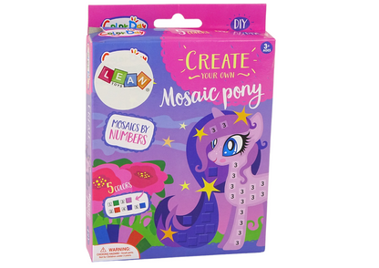 Mosaico colorido DIY pony