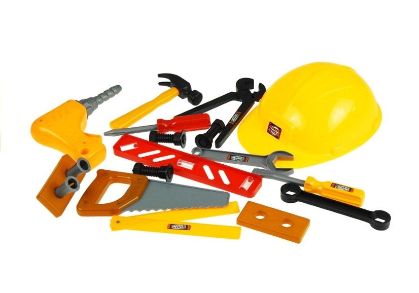 Caixa de ferramentas DIY com capacete 20 peças