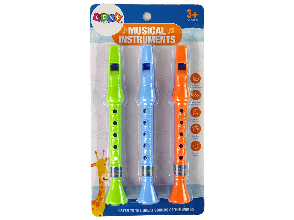 Flauta infantil animais 3 peças