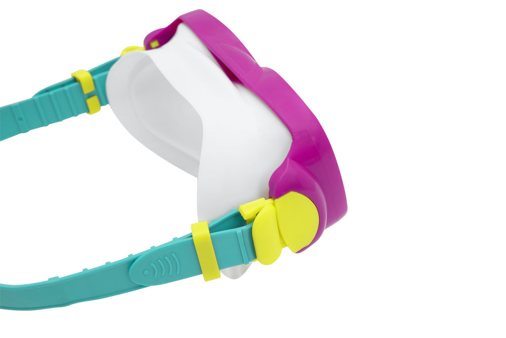 Conjunto mergulho máscara snorkel barbatanas rosa Bestway 25019