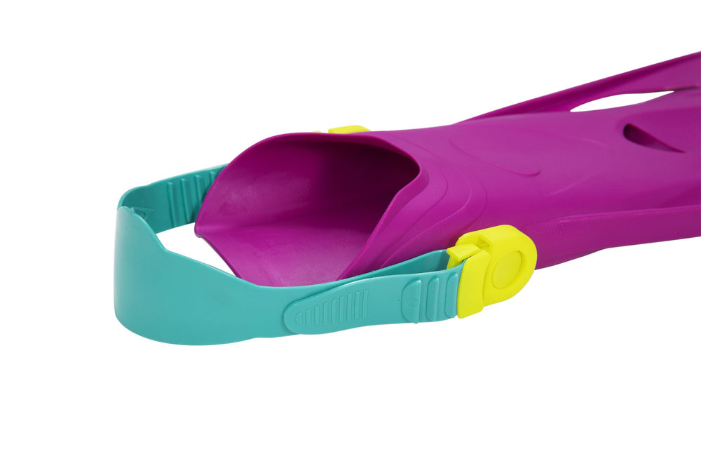 Conjunto mergulho máscara snorkel barbatanas rosa Bestway 25019