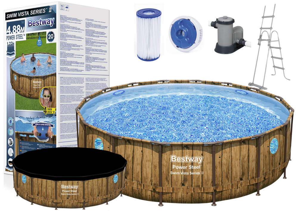 Piscina jardim estrutura 488 x 122 cm Bestway