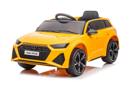Carro elétrico Audi RS6 BRD-2118 amarelo