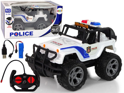 Carro telecomandado Jeep polícia portas abrir