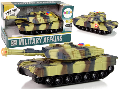 Tanque militar 1:32 camuflado som luz