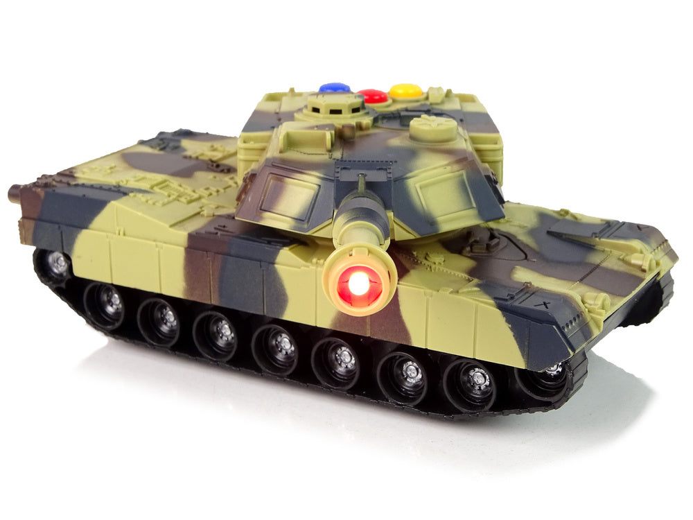 Tanque militar 1:32 camuflado som luz