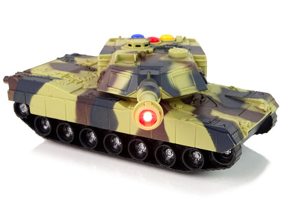 Tanque militar 1:32 camuflado som luz