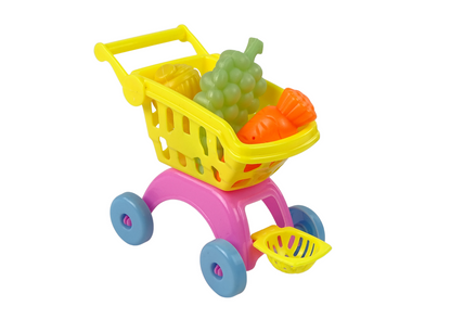 Carrinho de compras brinquedo com scanner