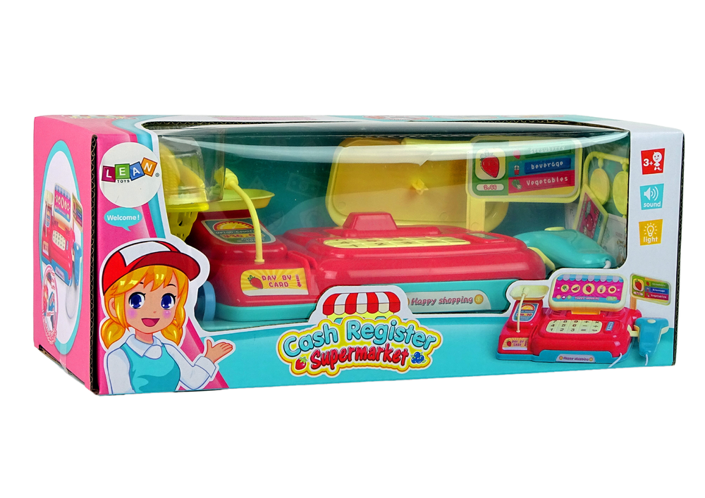 Carrinho de compras brinquedo com scanner