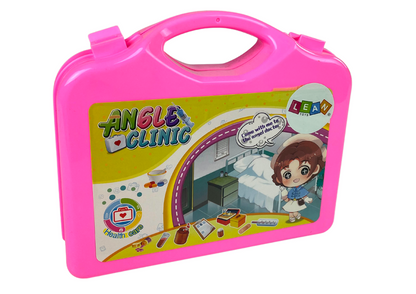 Mala médico infantil rosa estetoscópio
