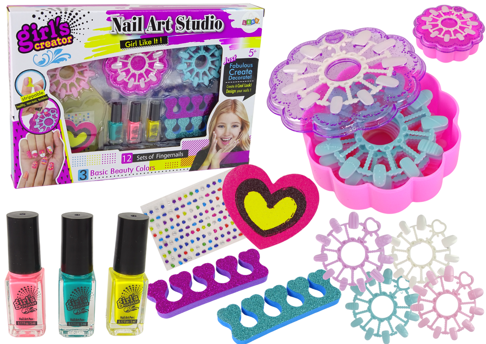 Kit unhas nail art infantil