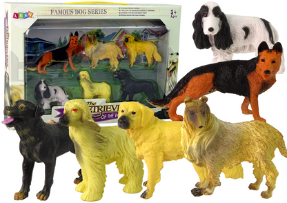 Cães raça pura 6 estatuetas de cães, coleção Animais do Mundo