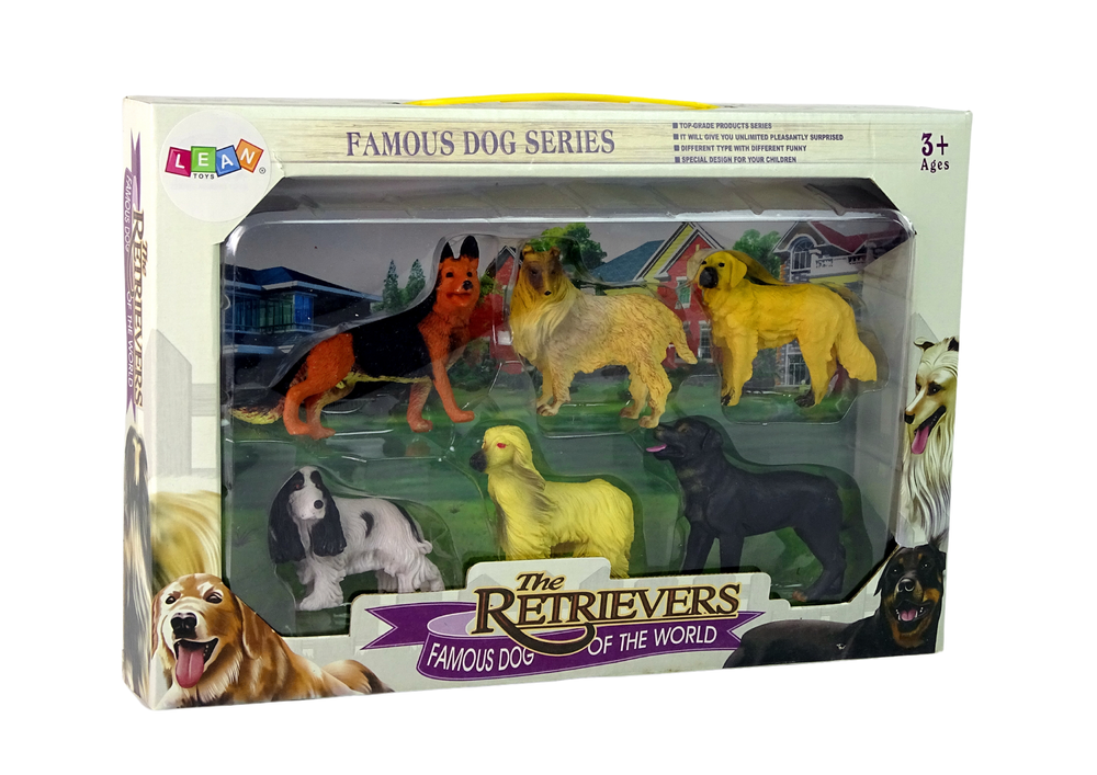 Cães raça pura 6 estatuetas de cães, coleção Animais do Mundo