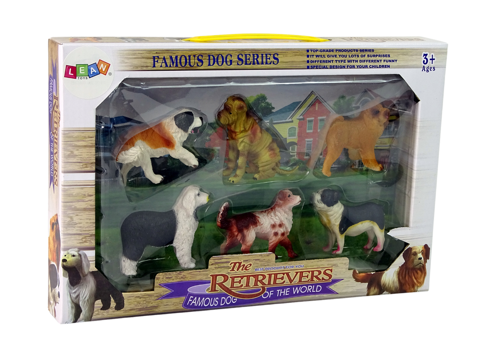 Cães várias raças 6 peças