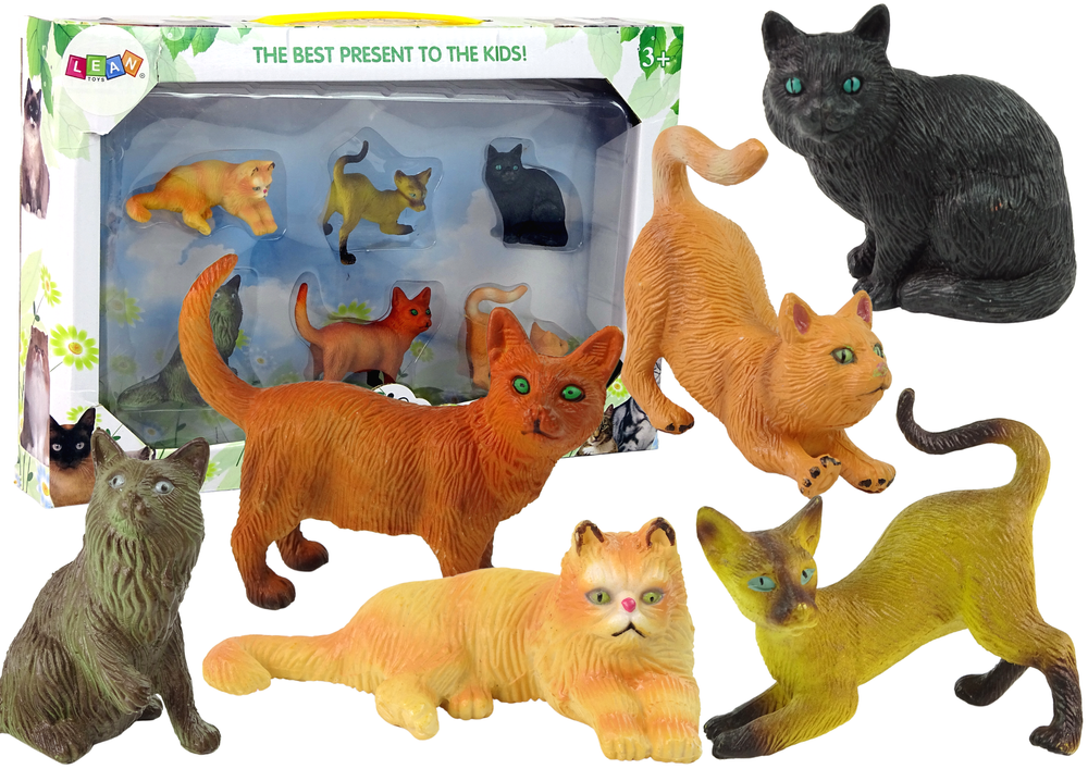 Gatos domésticos várias raças 6 peças