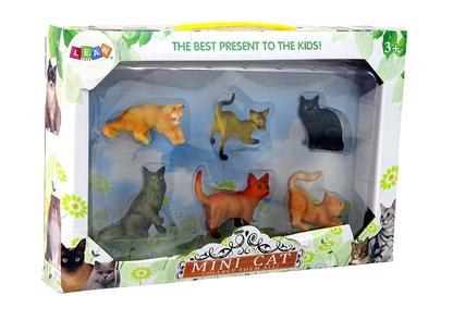 Gatos domésticos várias raças 6 peças