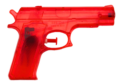 Pistola de água pequena vermelha 15 cm