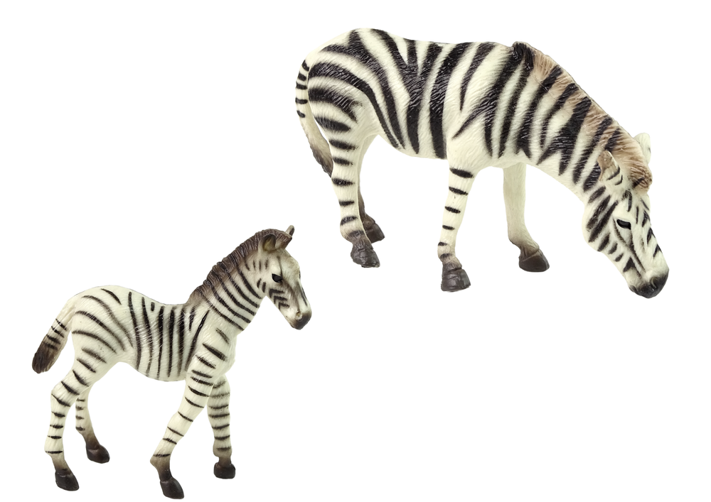 Zebra com cria 2 peças, coleção Animais do Mundo