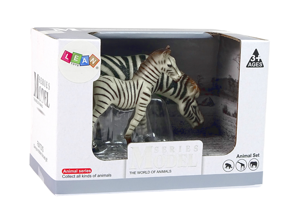 Zebra com cria 2 peças, coleção Animais do Mundo