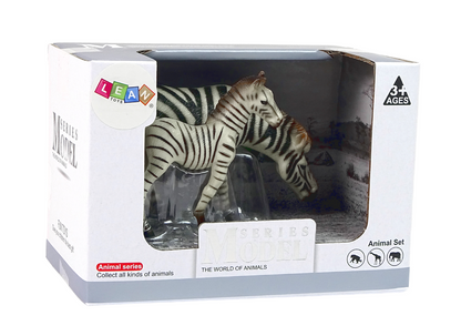 Zebra com cria 2 peças, coleção Animais do Mundo