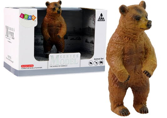 Urso Castanho em Pé, Coleção Animais do Mundo 18 cm