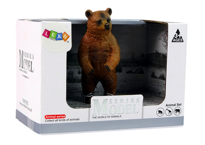 Urso Castanho em Pé, Coleção Animais do Mundo 18 cm
