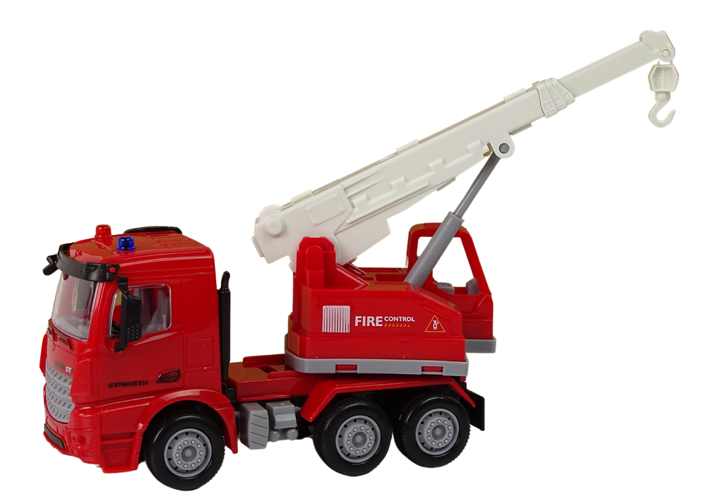 Conjunto bombeiros grua sinais trânsito