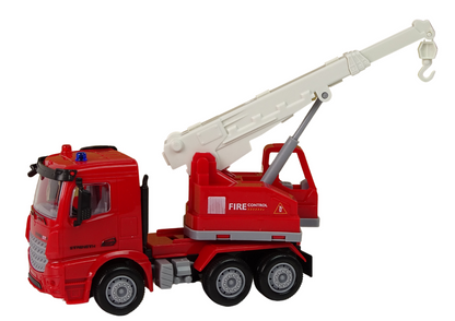 Conjunto bombeiros grua sinais trânsito