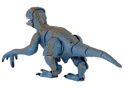 Dinossauro telecomandado velociraptor som azul