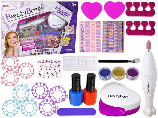 Conjunto unhas molde lâmpada lima