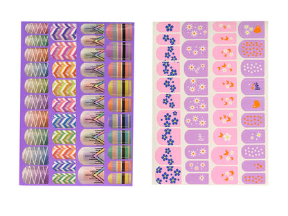 Conjunto unhas grande verniz autocolantes separadores
