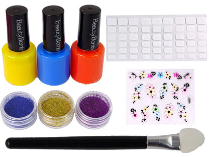 Conjunto unhas grande verniz autocolantes separadores