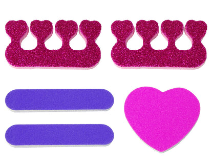 Conjunto unhas grande verniz autocolantes separadores