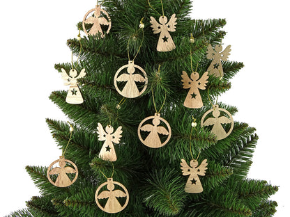 Pingentes de Natal em forma de anjos