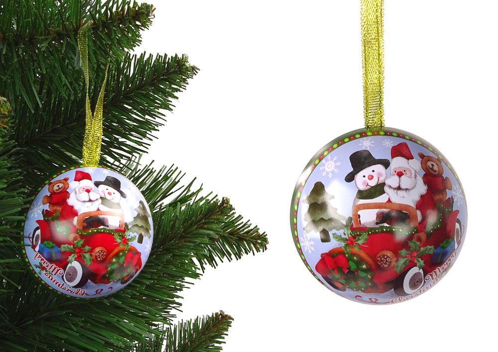 Enfeite de Natal com boneco de neve