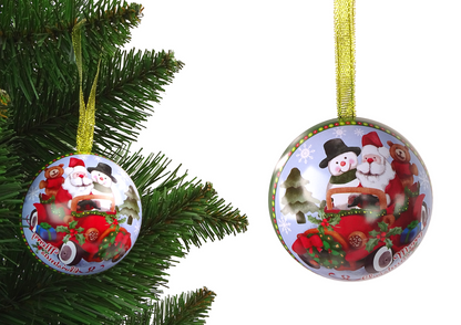 Enfeite de Natal com boneco de neve