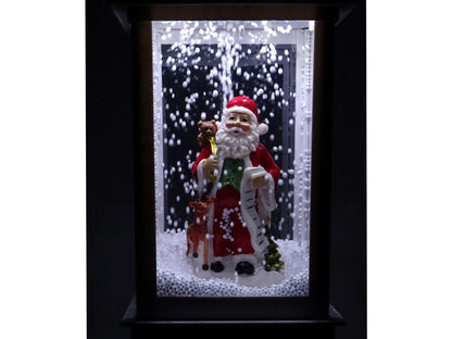 Lanterna decoração Pai Natal branco luz som