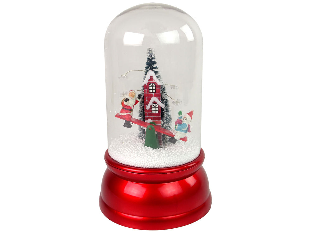 Cúpula de decoração Pai Natal neve vermelho