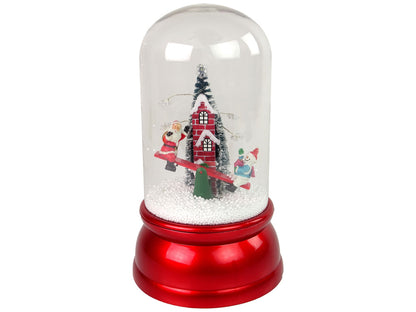 Cúpula de decoração Pai Natal neve vermelho