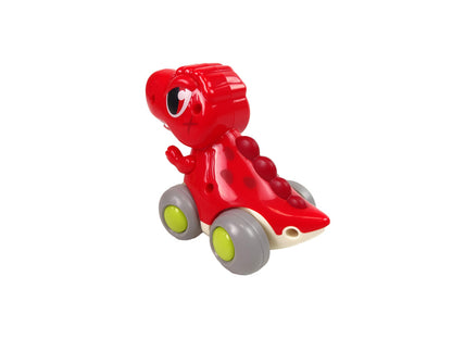 Dinossauro com rodas T-Rex vermelho