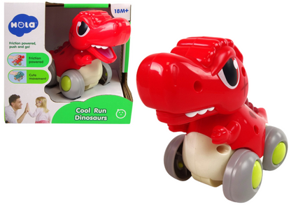 Dinossauro com rodas T-Rex vermelho