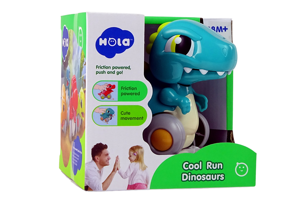 Dinossauro com rodas azul