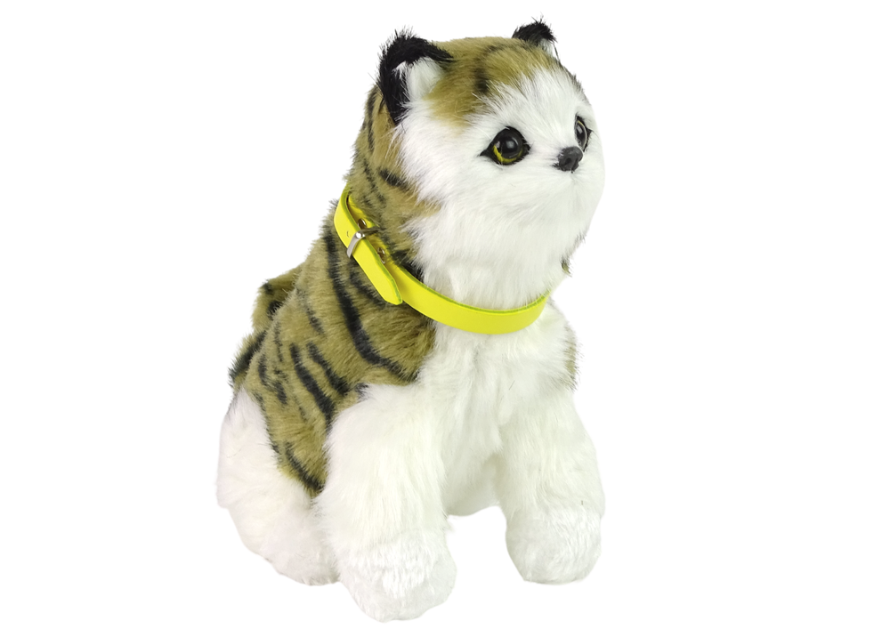 Gato de Peluche Interativo Tigrado com Funções de Toque