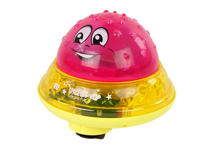 Bola água UFO luz som rosa