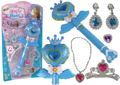 Varinha mágica princesas luz som projetor