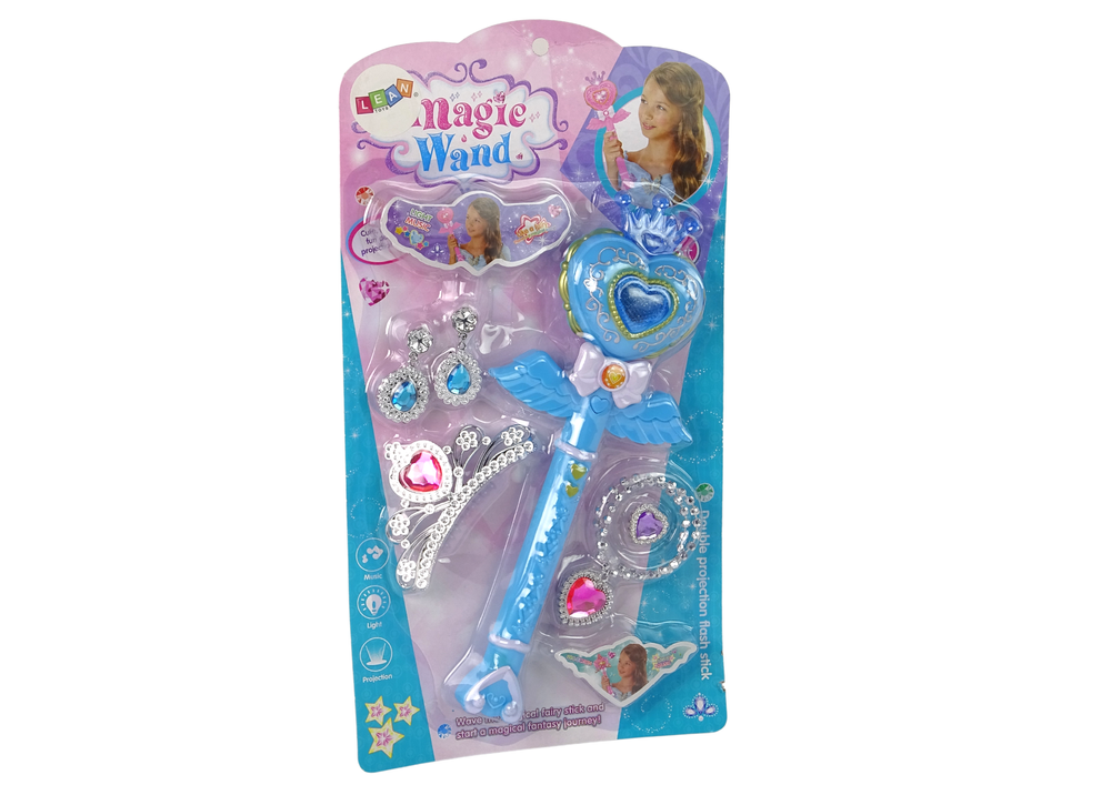 Varinha mágica princesas luz som projetor